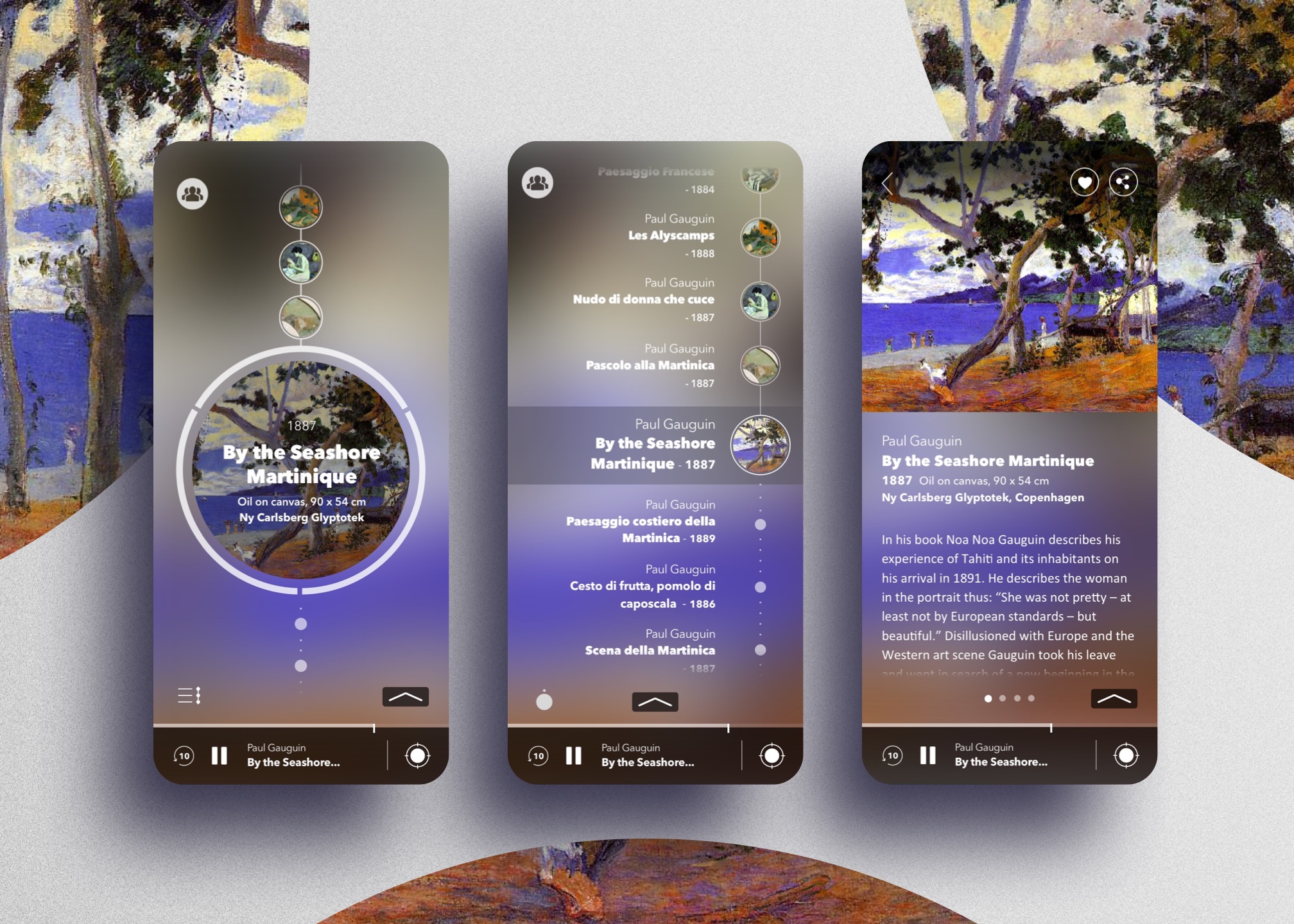 Enjoymuseum App exploration screens 2 - Fabio Besti Interdisciplinary Design