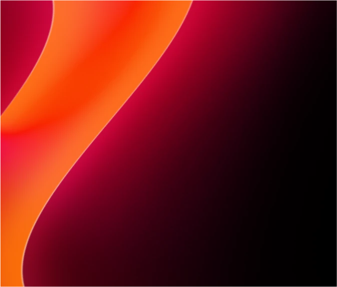 Digital Landscape for the Latech (Stravos) project, a tech startup rebrand by Fabio Besti and Nemesis Agency. Curved graphic lightsaber orange-red gradients on a dark background